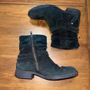 Born Black Suede Ankle Boots